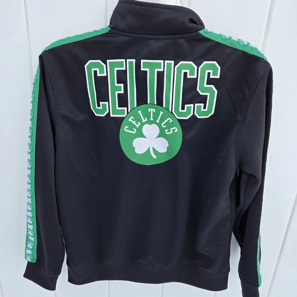 NBA Basketball Authentic Boston Celtics Zipper Jacket Style Size L YOUTH NWT
